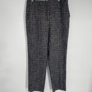 Massimo Dutti Pants Womens 8 Black & Tan Tweed Wool Heritage Academia Collegiate